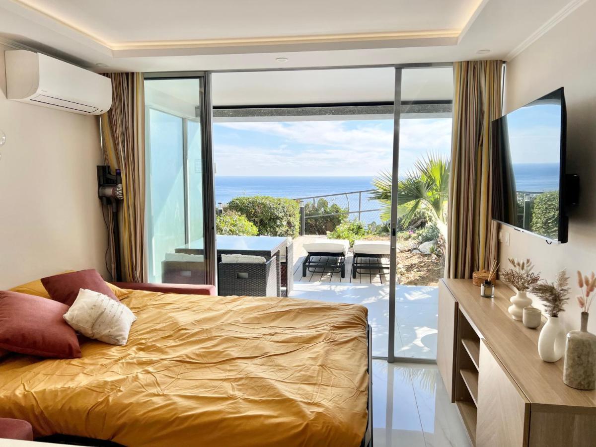 Luxueux Appartement - Vue Mer - Piscine - Free Parking - Monaco Cap-d'Ail Exteriör bild