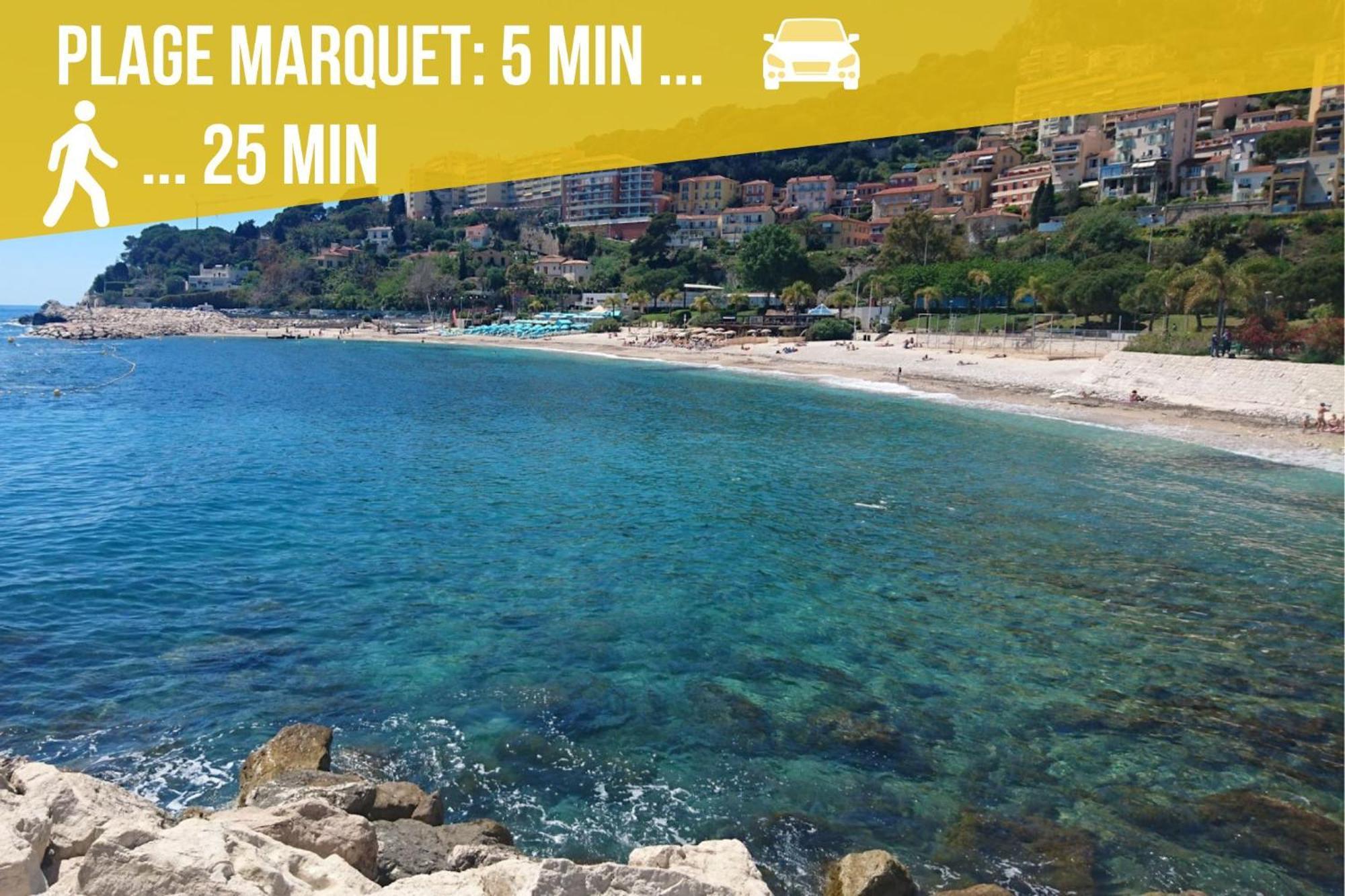 Luxueux Appartement - Vue Mer - Piscine - Free Parking - Monaco Cap-d'Ail Exteriör bild